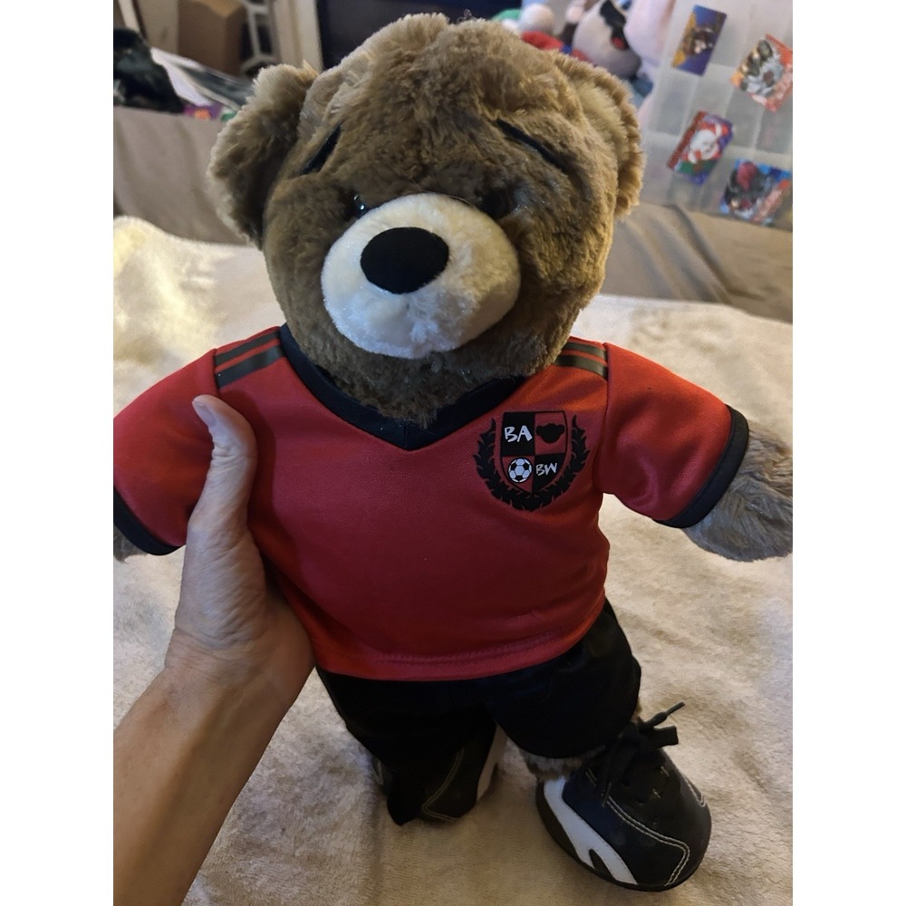 Build A Bear Soccer Bear Plush Jersey Outfit Shoes BABW Stuffed Animal